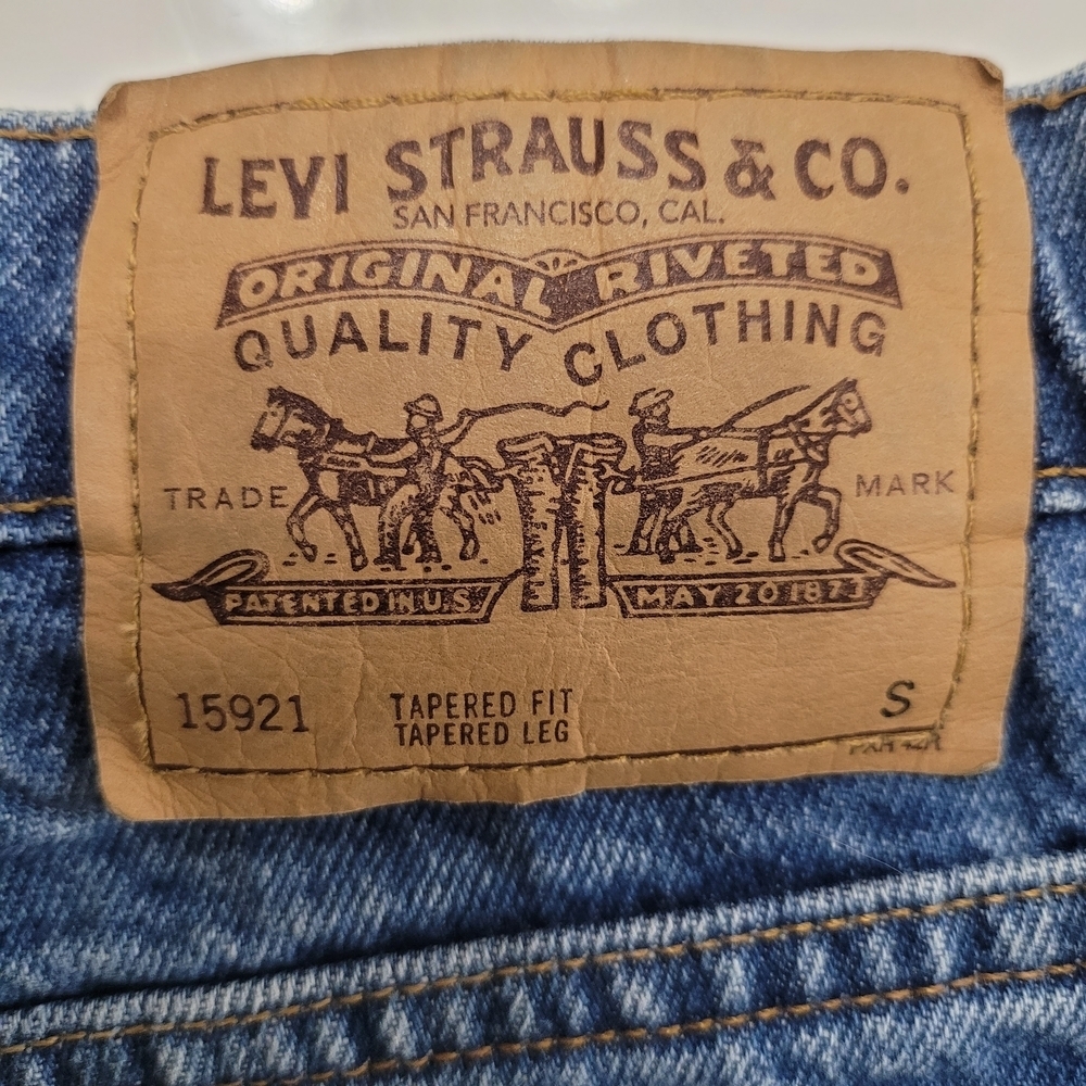 Levis Vintage Jeans High Waist Tapered Leg Fit 921 Size 16 Short Orange Tab - Picture 5 of 15